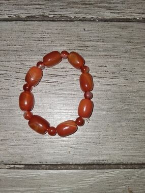 Vintage Carnelian Beaded Bracelet
